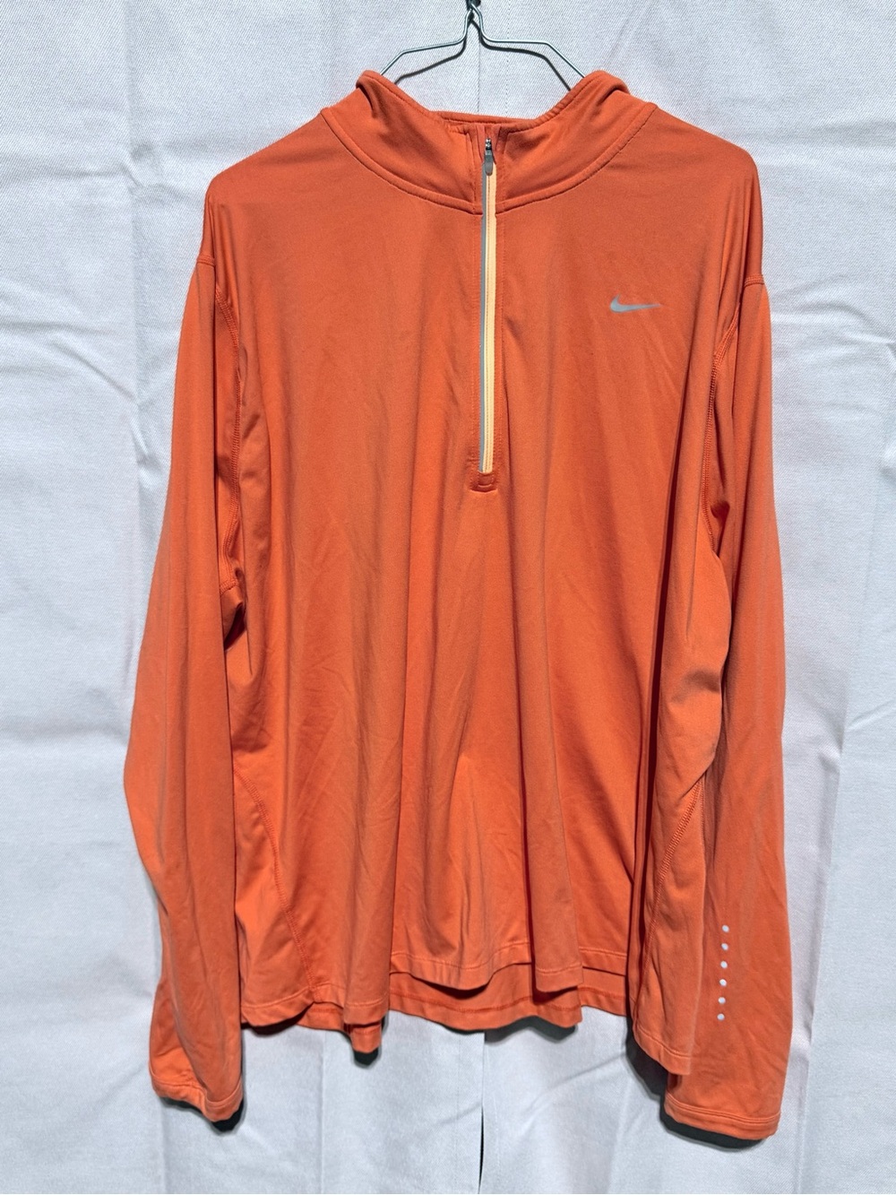 Nike Dri-Fit Men’s Orange Half-Zip Performance Jacket 3x